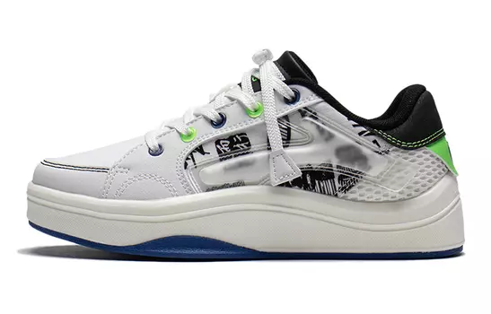 Детские кроссовки для скейтбординга YINGCHI GS Low-top белые/черные Lining Young