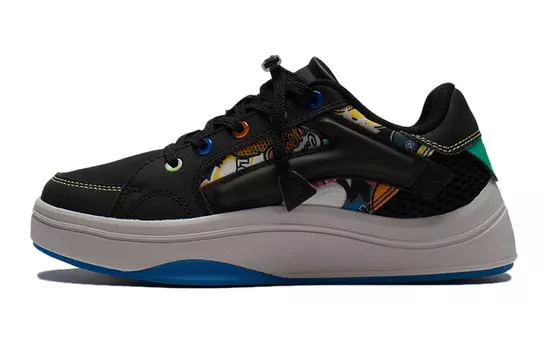 Детские кроссовки для скейтбординга YINGCHI GS Low-top, черные Lining Young