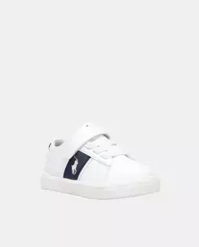Детские кроссовки Frazier в форме шлема с низким логотипом Polo Ralph Lauren, белый