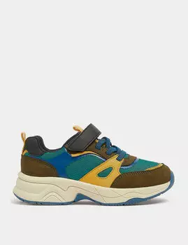 Детские кроссовки Freshfeet с цветными блоками (4 маленьких — 13 маленьких) Marks & Spencer, коричневый микс