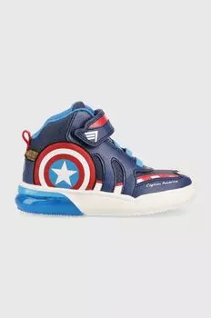 Детские кроссовки Geox x Marvel, Avengers, темно-синий