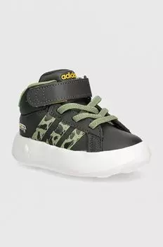 Детские кроссовки GRAND COURT Mid LionKing adidas, черный