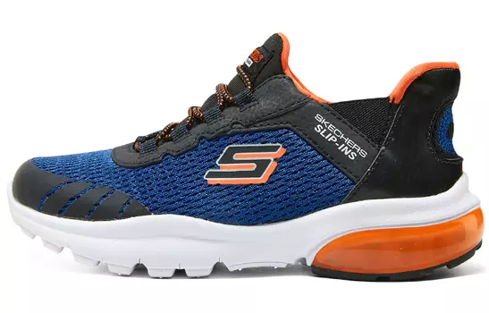 Детские кроссовки GS черные Skechers, синий/черный