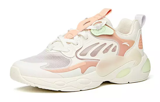 Детские кроссовки GS Low-top ANTA Белые/светло-розовые радужные Anta Kids