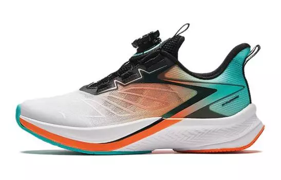 Детские кроссовки GS Low-top ANTA Белые/черные/флуоресцентные Aqua Green Anta Kids, зеленый