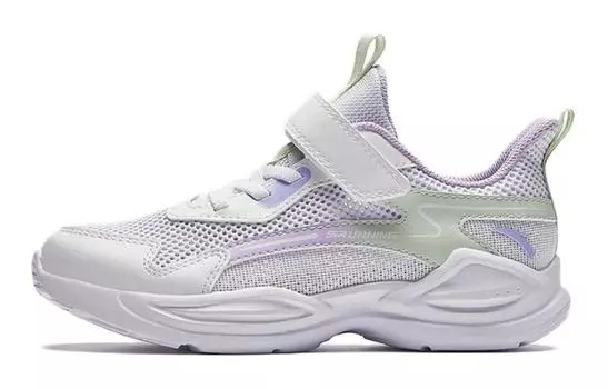 Детские кроссовки GS Low-top Белые/Фиолетовые/Зеленые Anta Kids, белый/фиолетовый/зеленый