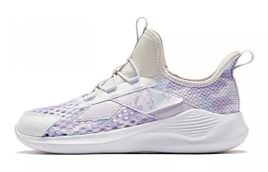 Детские кроссовки GS Low-top Белые/Фиолетовые Qiaodan