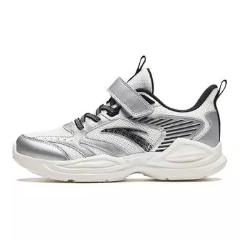 Детские кроссовки GS Low-top Белые/Серебристые/Черные Anta Kids, белый/серебряный/черный