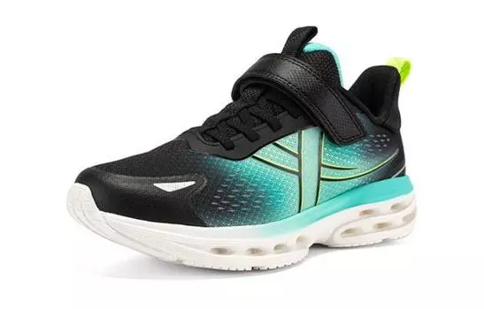 Детские кроссовки GS Low-top Black/Aurora Green Xtep, черный/зеленый