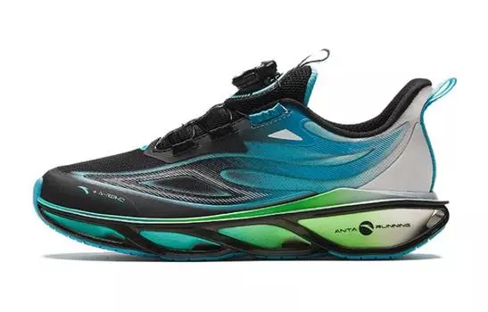 Детские кроссовки GS Low-top Black Blue Green Anta Kids, зеленый