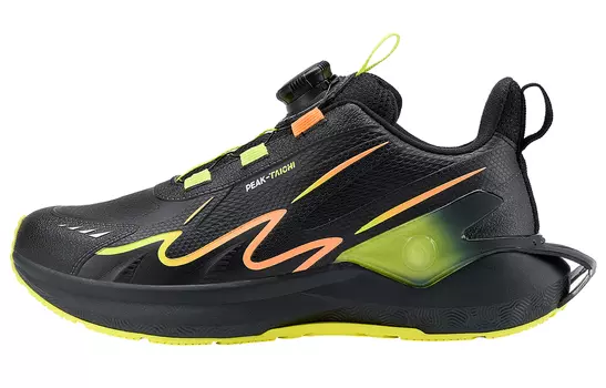 Детские кроссовки GS Low-top Black Fluorescent Green Peak, зеленый