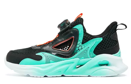 Детские кроссовки GS Low-top Black / Hatsune Green Qiaodan, черный