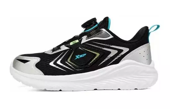 Детские кроссовки GS Low-top Black/New Metal Silver Xtep, черный