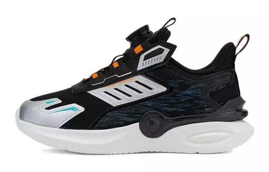 Детские кроссовки GS Low-top Black/New Metal Silver Xtep, черный