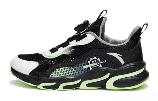 Детские кроссовки GS Low-top черные/белые/зеленые Anta Kids
