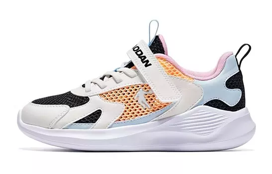 Детские кроссовки GS Low-top черные/белые/оранжевые Qiaodan