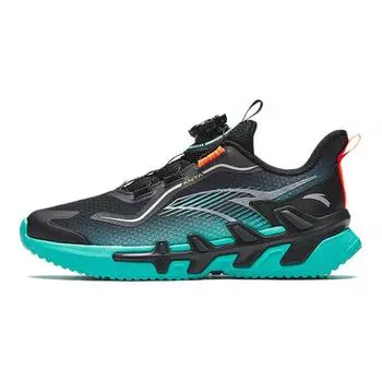 Детские кроссовки GS Low-top черные/флуоресцентные Aqua Green Anta Kids, зеленый
