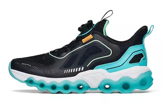 Детские кроссовки GS Low-top черные/флуоресцентные Aqua Green Anta Kids