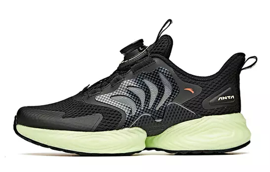 Детские кроссовки GS Low-top черные/флуоресцентные светло-зеленые Anta Kids