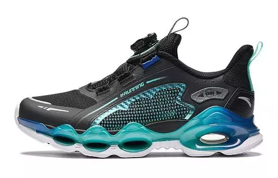 Детские кроссовки GS Low-top черные/флуоресцентные Aqua Green Anta Kids, зеленый