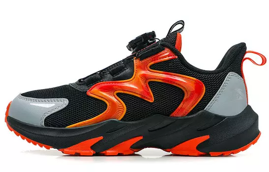Детские кроссовки GS Low-top черные/микрокристаллические серые/ярко-оранжевые Anta Kids, черный/серый/оранжевый