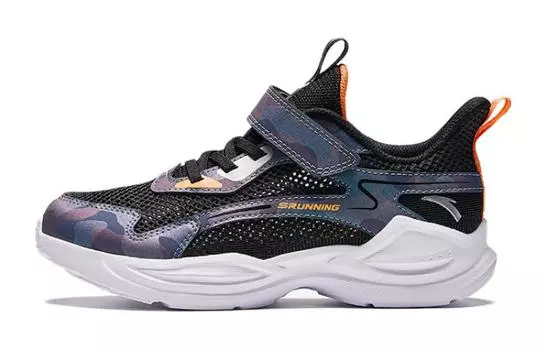 Детские кроссовки GS Low-top черные/ярко-оранжевые Anta Kids, черный/оранжевый