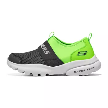 Детские кроссовки GS Low-top черные/серые/зеленые Skechers, зеленый