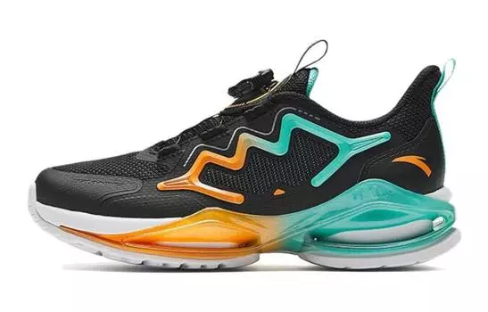 Детские кроссовки GS Low-top черные/зеленые Anta Kids, черный/зеленый