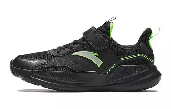 Детские кроссовки GS Low-top черные/зеленые Anta Kids, черный/зеленый