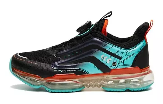 Детские кроссовки GS Low-top черные/зеленые/оранжевые Anta Kids