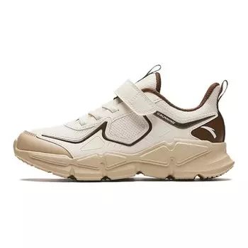 Детские кроссовки GS Low-top Fishbelly White/Woodland Brown Anta Kids, коричневый