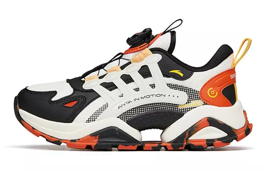 Детские кроссовки GS Low-top Ivory White/black/gum Yellow Anta Kids