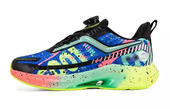 Детские кроссовки GS Low-top Сине-зелено-черные Xtep, черный