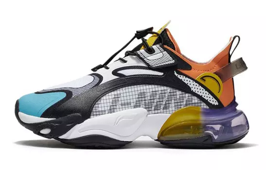 Детские кроссовки GS Low-top Standard Белые/черные/оранжевые Lining Young