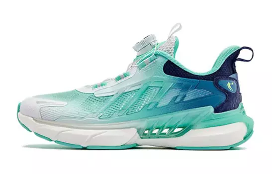 Детские кроссовки GS Low-top White / Hatsune Green Qiaodan, зеленый