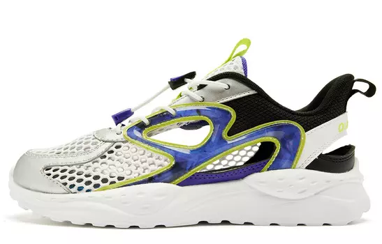 Детские кроссовки GS Low-top White / King Purple Qiaodan, белый