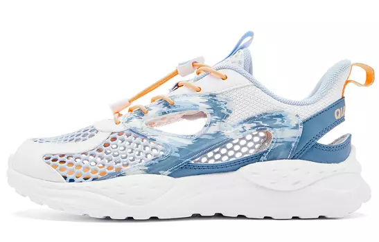 Детские кроссовки GS White/Shadow Blue Qiaodan, белый