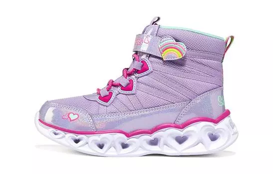 Детские кроссовки Heart Lights GS High-top Сиреневый Фиолетовый/Белый Skechers