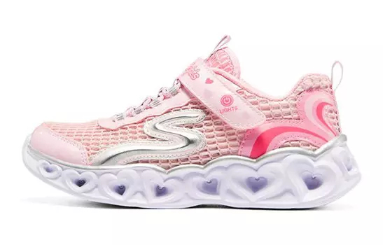 Детские кроссовки Heart Lights Lifestyle GS Low-top розового цвета Skechers
