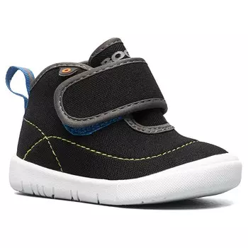 Детские кроссовки Kicker со средним верхом и ремешком для малышей Bogs, черный