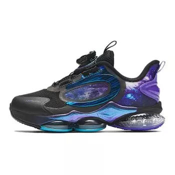 Детские кроссовки Kids Low-top Black/Lake Blue/Mysterious Purple-3 Anta Kids, черный