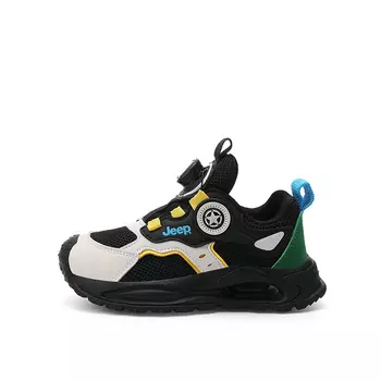 Детские кроссовки Kids Low-top Green Jeep, черный/зеленый