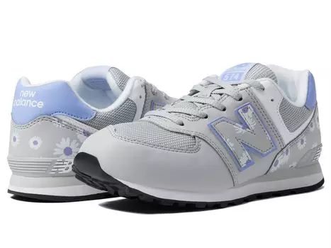 Детские кроссовки New Balance 574, серый/сиреневый