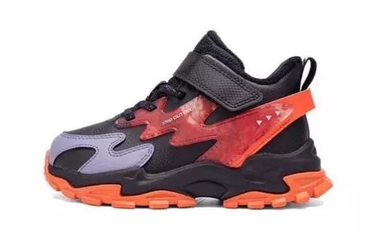 Детские кроссовки PS High-top черные/стальной красный Xtep, черный/красный