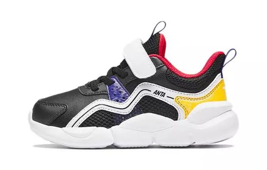 Детские кроссовки PS Low-top Белые/Черные/Чистая платина/Университетское золото Anta Kids, белый/черный