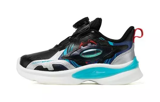 Детские кроссовки PS Low-top Black New Metal Silver Xtep, черный