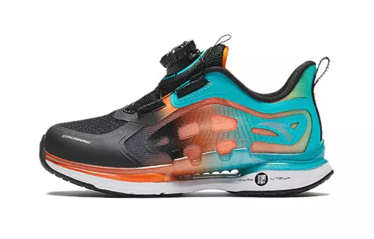 Детские кроссовки PS Low-top Black / Zhu Yueqing / Zhu Persimmon Orange Anta Kids, черный