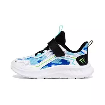 Детские кроссовки PS Low-top Черные/белые/синие Xtep, белый/черный