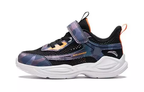 Детские кроссовки PS Low-top черные/фиолетовые/оранжевые Anta Kids, черный/оранжевый/фиолетовый