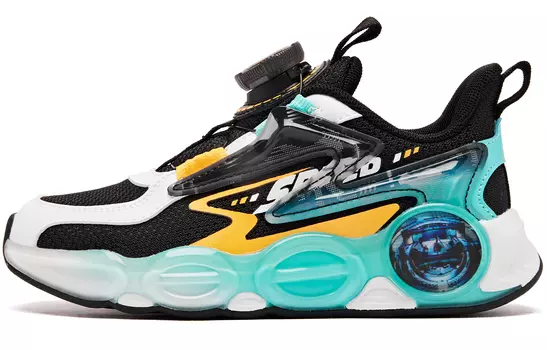 Детские кроссовки PS Low-top, черные/весенне-зеленые Qiaodan, черный